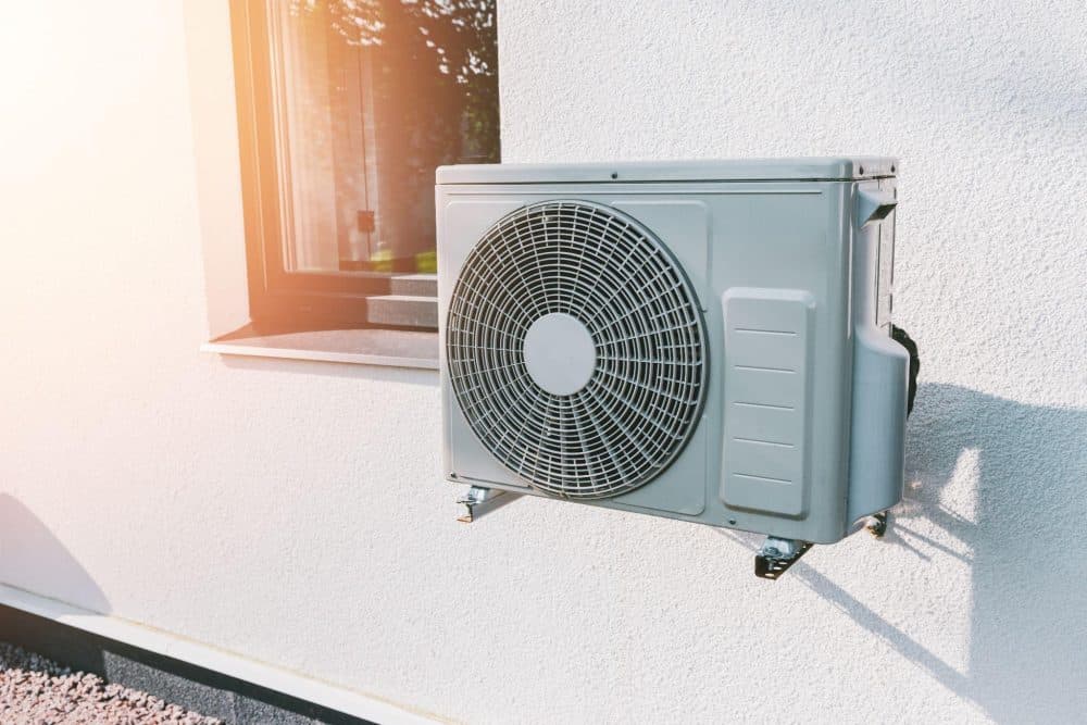 Henderson NV outdoor AC condenser unit running during a summer heat wave