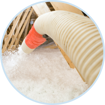 Blown-in insulation installed by professional installers for better temperature control